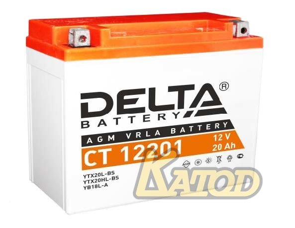 DELTA CT12201 (YTX20L-BS, YTX20HL-BS, YB16L-B, YB18L-A)