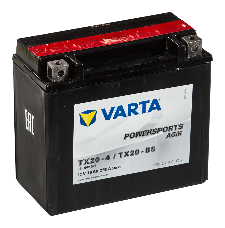 VARTA Powersports AGM 518 902 025 (TX20-4, YTX20-BS)